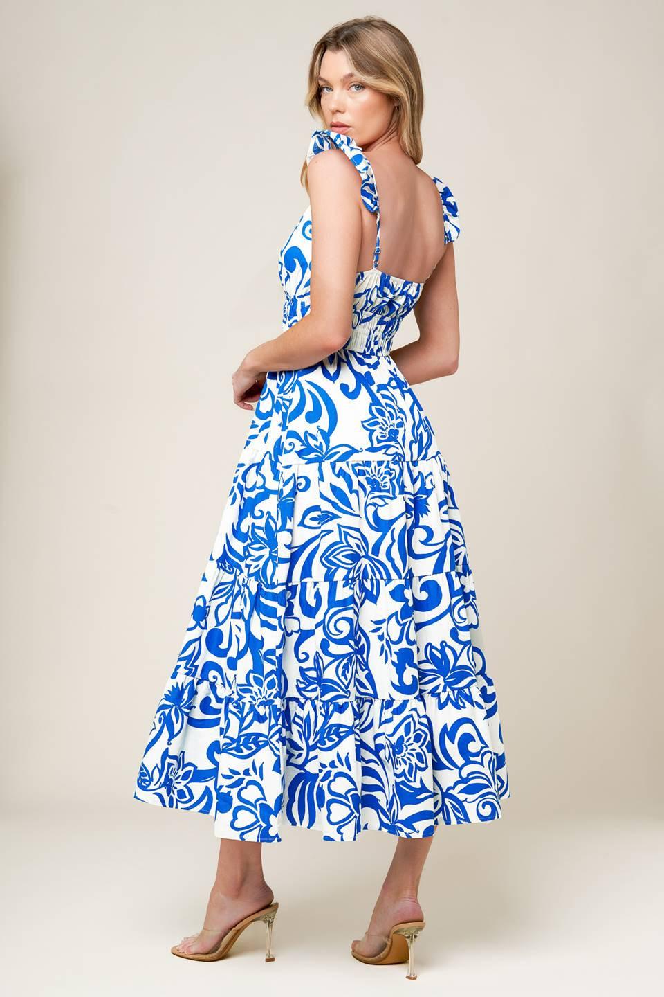 VESTIDO MDI TEJIDO AZUL ENTRADA MEMORABLE