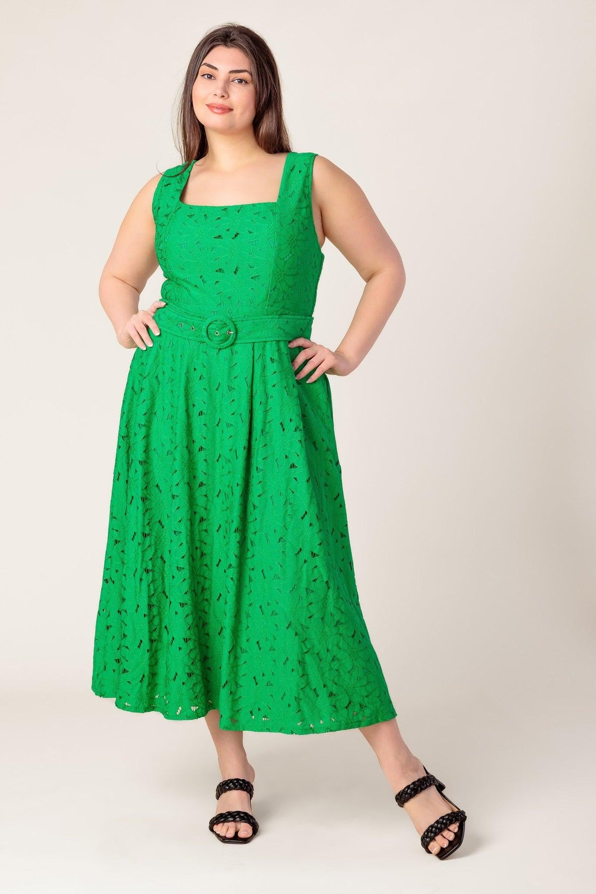 VESTIDO MIDI DE ENCAJE TEJIDO DAFFODILS & DAYDREAMS