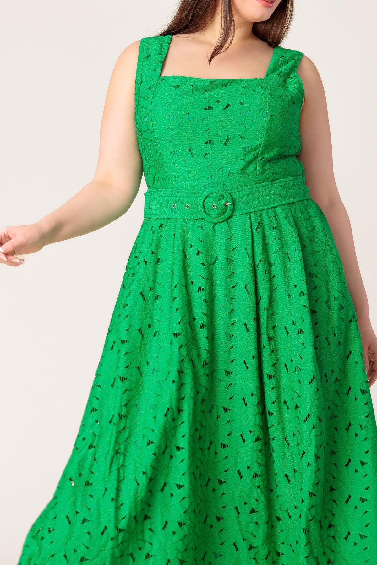 VESTIDO MIDI DE ENCAJE TEJIDO DAFFODILS & DAYDREAMS