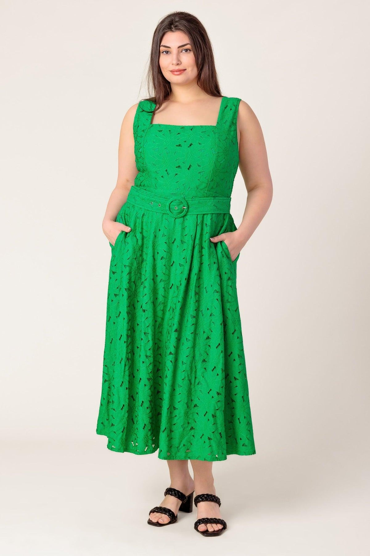 VESTIDO MIDI DE ENCAJE TEJIDO DAFFODILS & DAYDREAMS