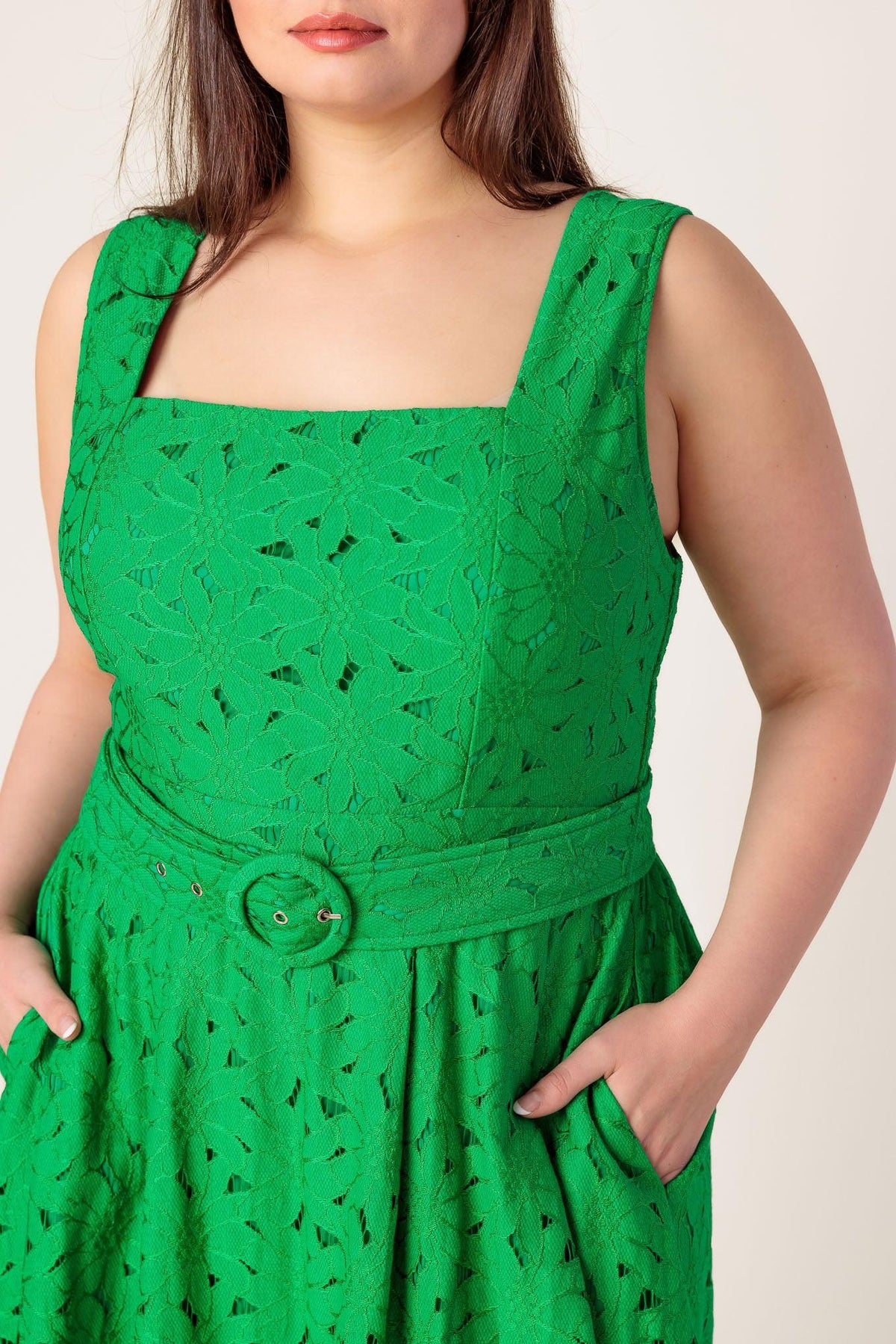 VESTIDO MIDI DE ENCAJE TEJIDO DAFFODILS & DAYDREAMS