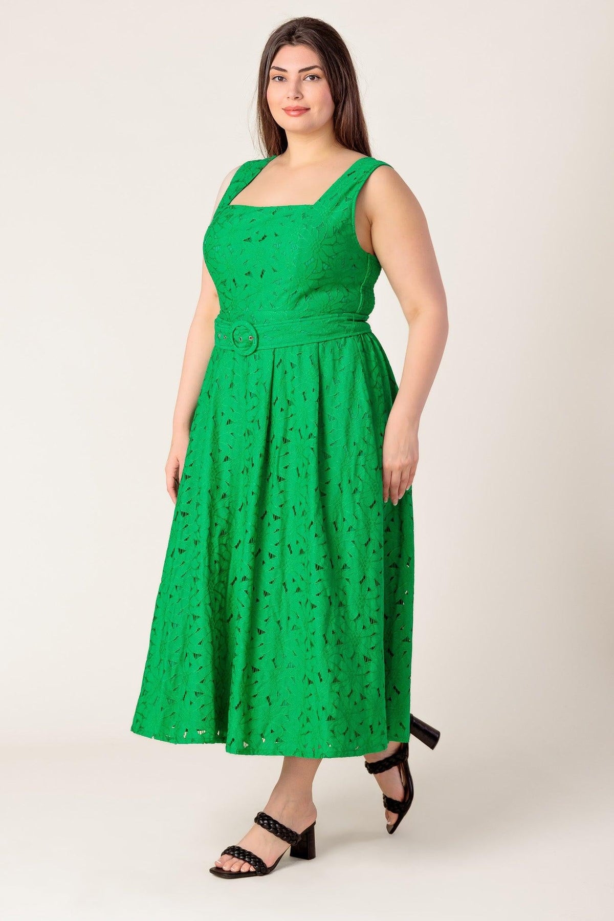 VESTIDO MIDI DE ENCAJE TEJIDO DAFFODILS & DAYDREAMS