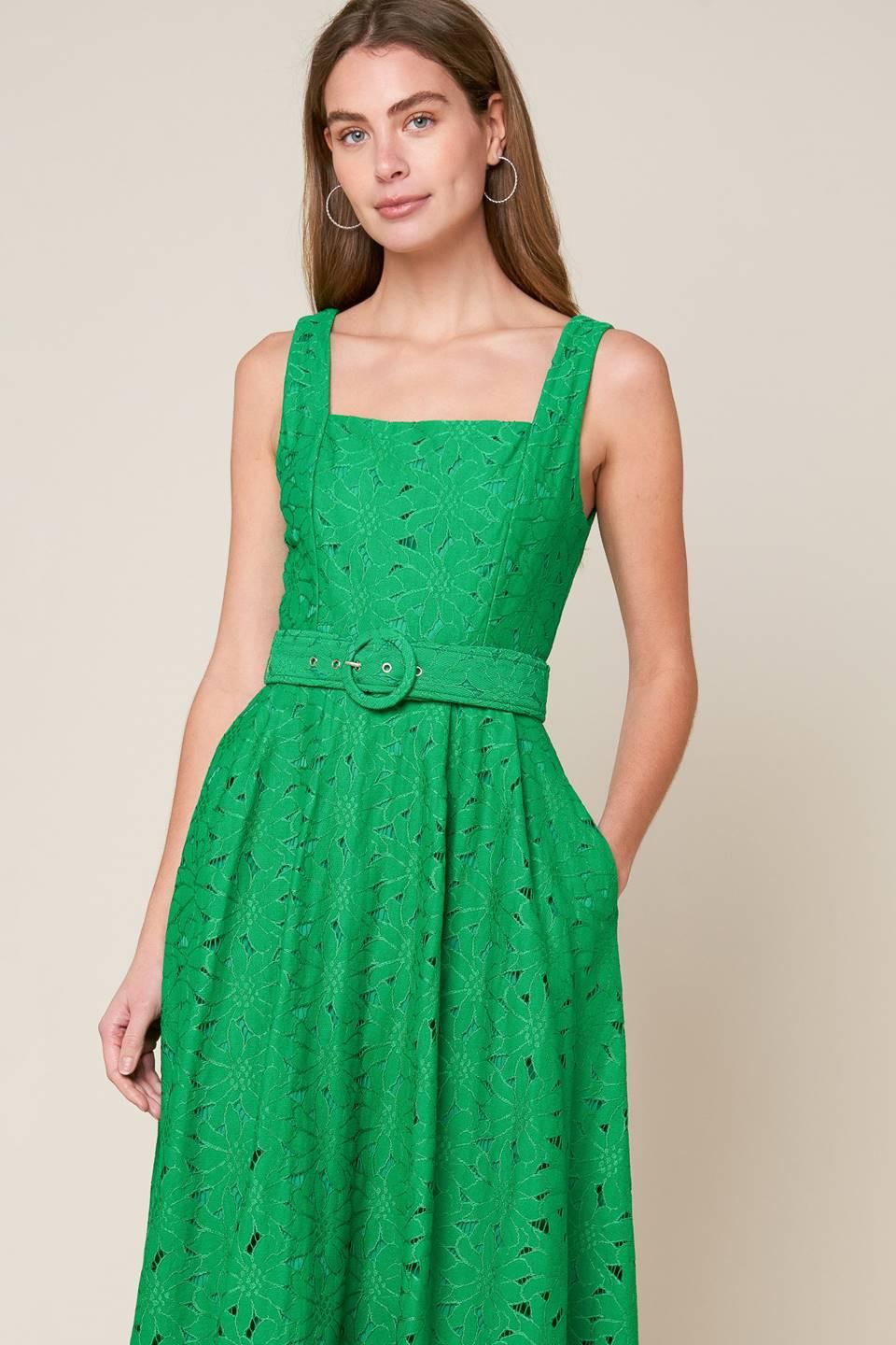 VESTIDO MIDI DE ENCAJE TEJIDO DAFFODILS & DAYDREAMS
