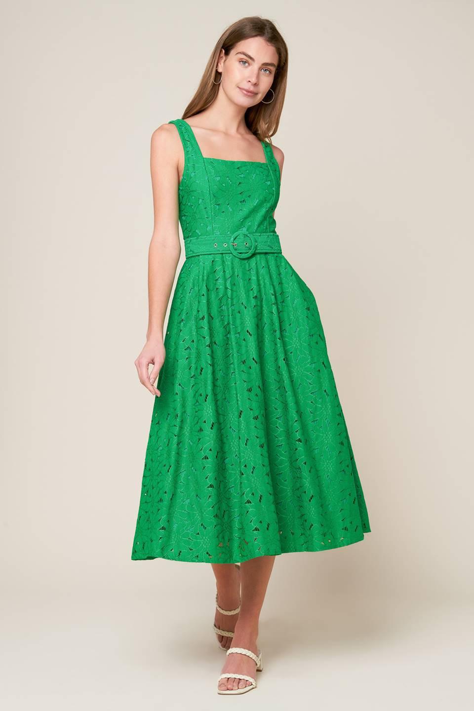 VESTIDO MIDI DE ENCAJE TEJIDO DAFFODILS & DAYDREAMS