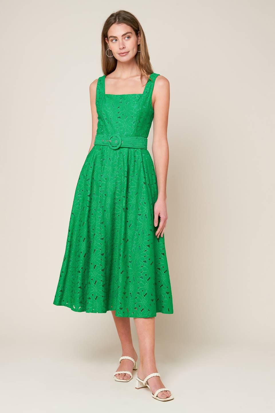 VESTIDO MIDI DE ENCAJE TEJIDO DAFFODILS & DAYDREAMS
