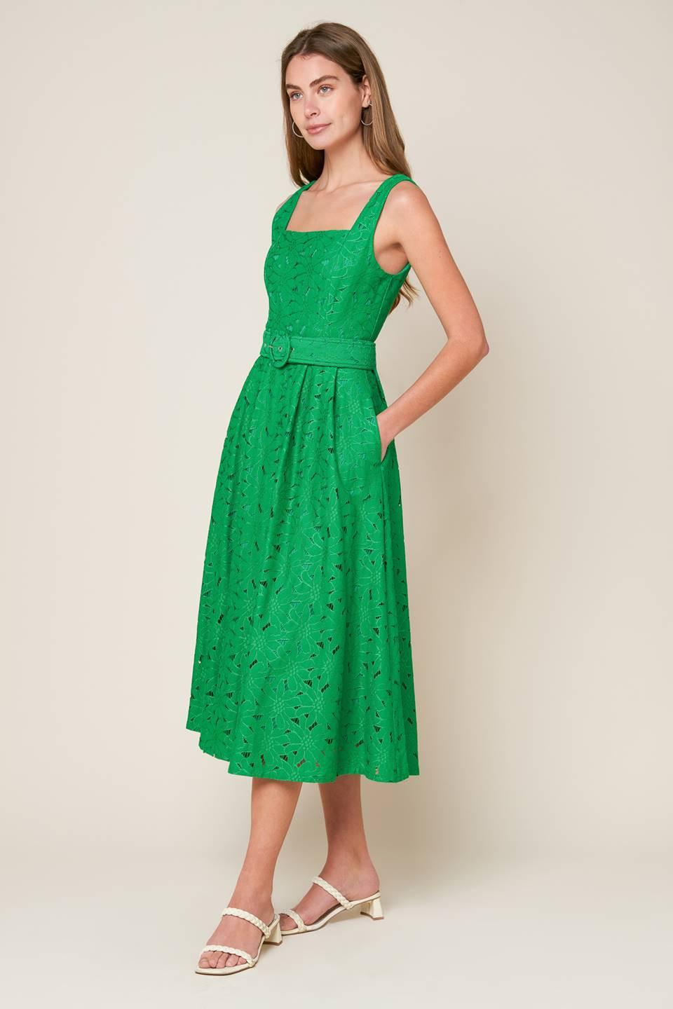 VESTIDO MIDI DE ENCAJE TEJIDO DAFFODILS & DAYDREAMS