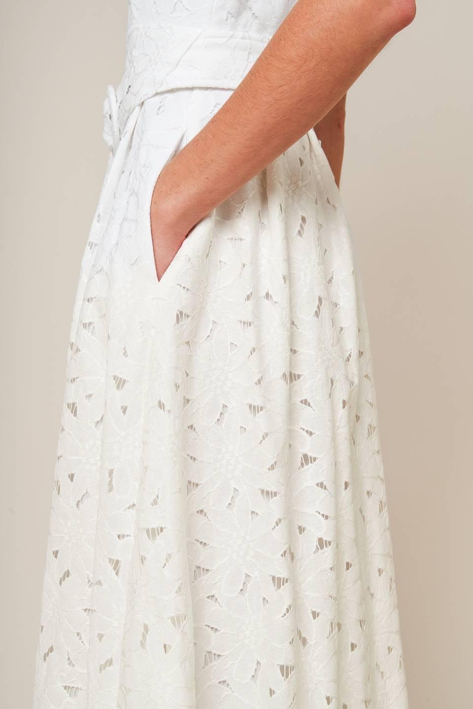 VESTIDO MIDI DE ENCAJE TEJIDO DAFFODILS & DAYDREAMS