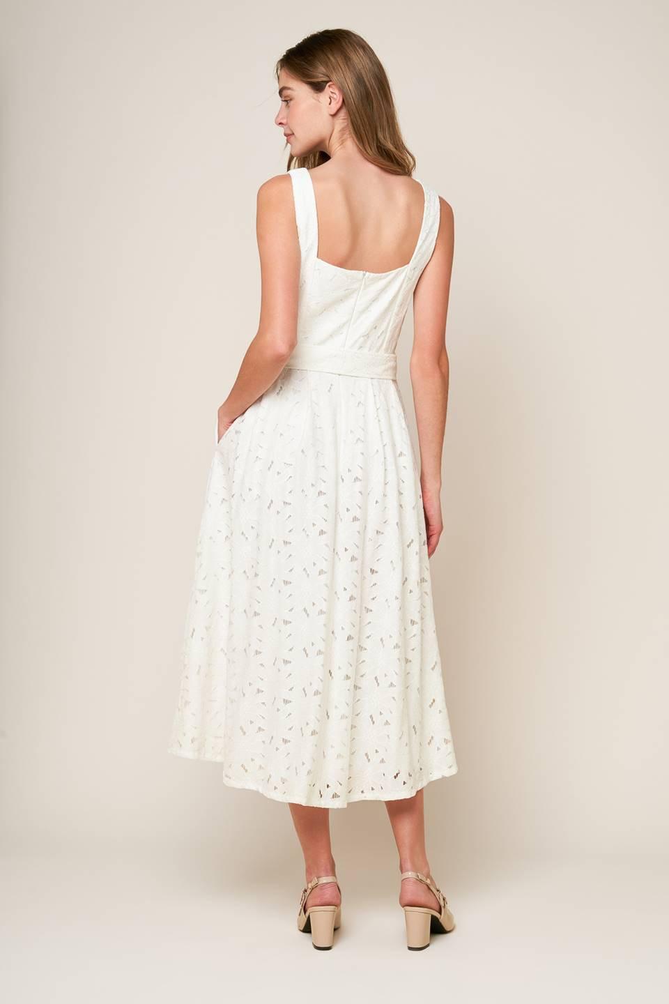 VESTIDO MIDI DE ENCAJE TEJIDO DAFFODILS & DAYDREAMS