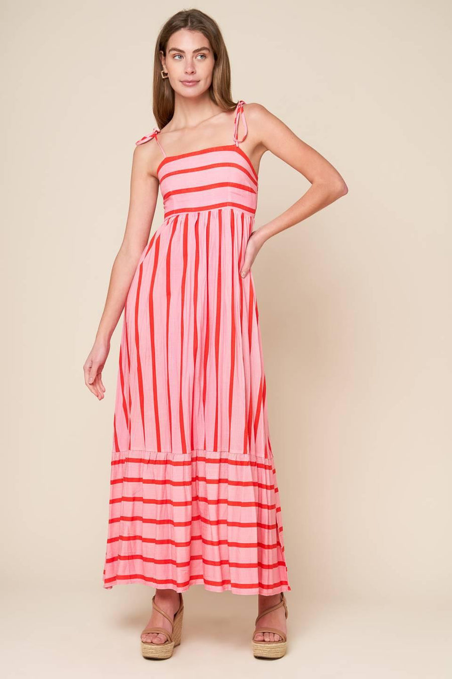 SPEAK NOW WOVEN MIDI DRESS