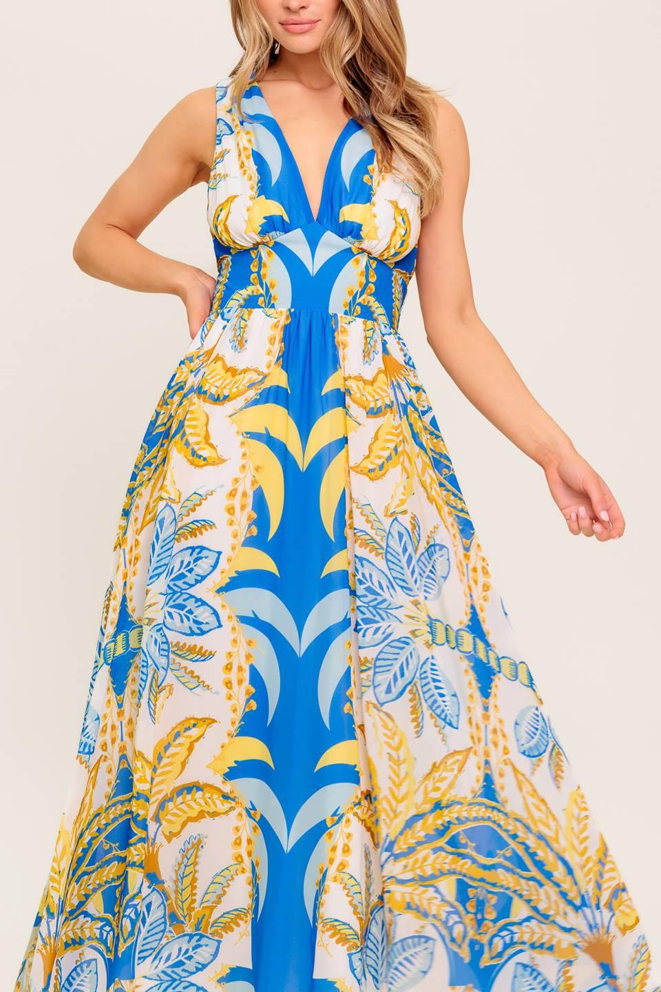 VESTIDO MIDI TEJIDO AZUL SUAVE PRADERA