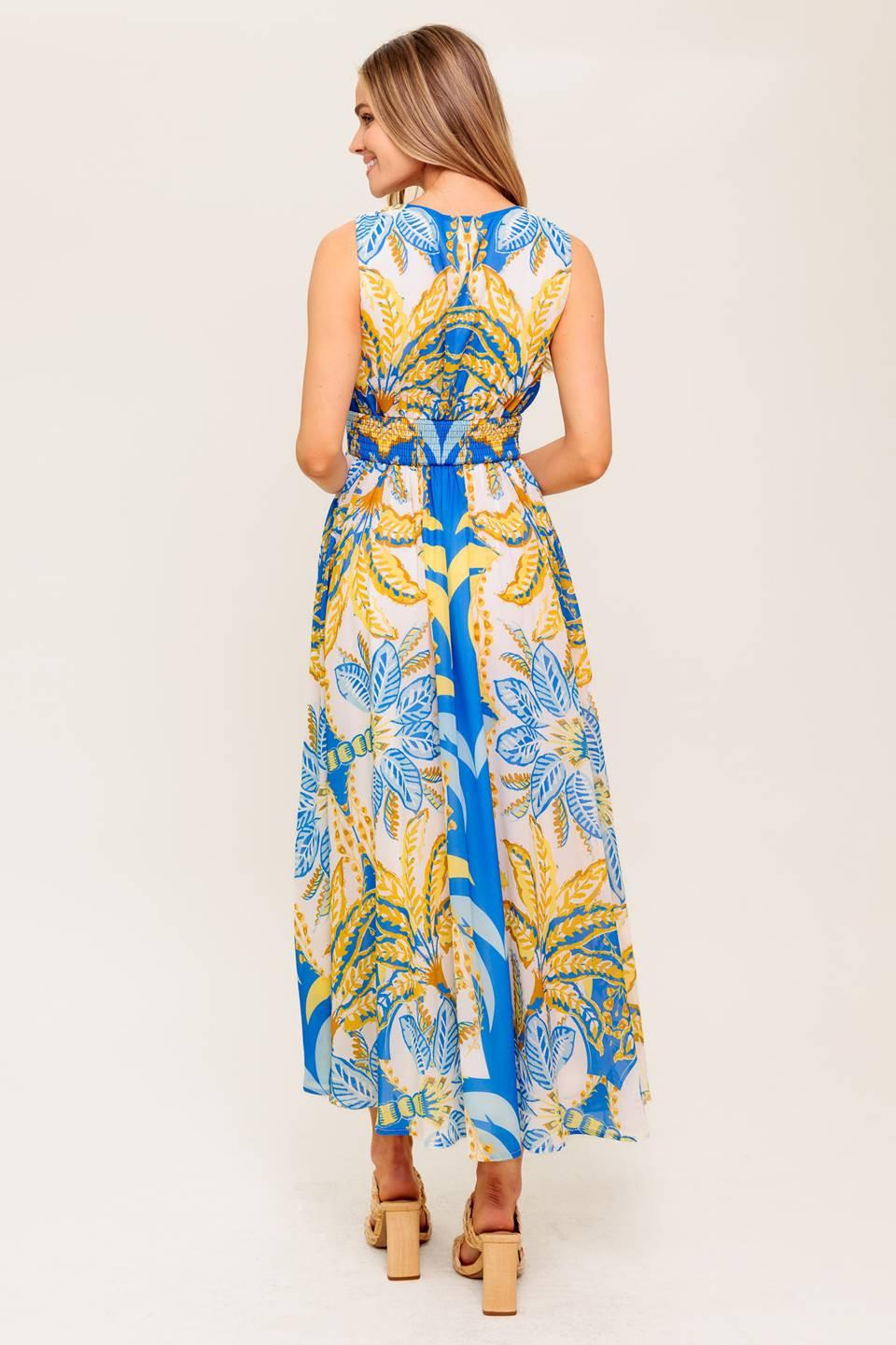 VESTIDO MIDI TEJIDO AZUL SUAVE PRADERA