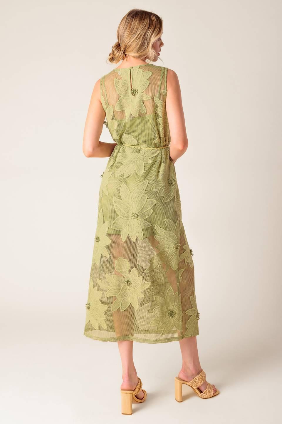 VESTIDO MIDI DE ENCAJE TEJIDO IN MY FREE TIME