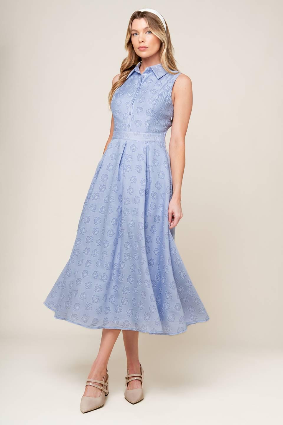 VESTIDO MIDI TEJIDO DE GRAN ENTRADA