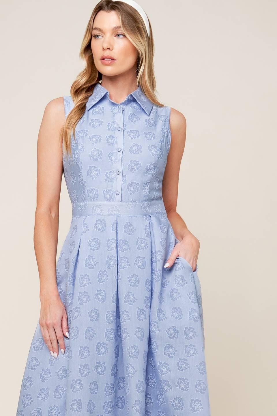 VESTIDO MIDI TEJIDO DE GRAN ENTRADA