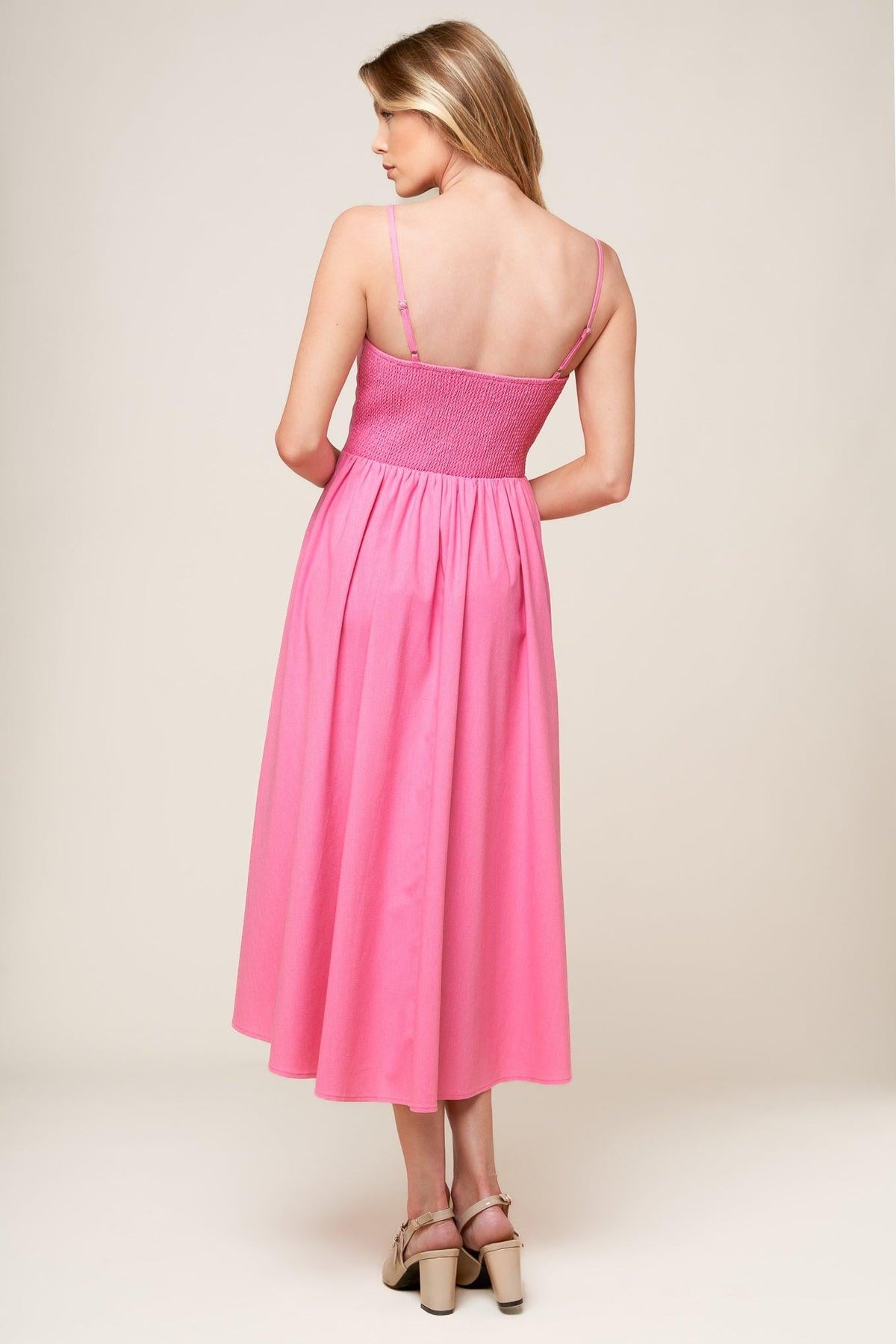 SEA EL VESTIDO MIDI TEJIDO ROSA CLARO