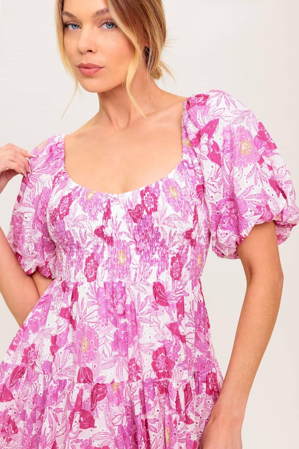 MINIVESTIDO DE OJALES TEJIDOS MEADOW RHYTHM