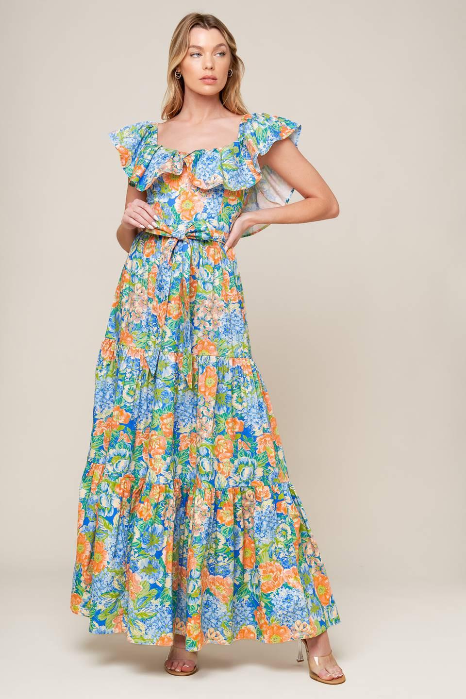 ENCANTADOR VESTIDO MAXI TEJIDO PARA FIESTA EN EL JARDÍN