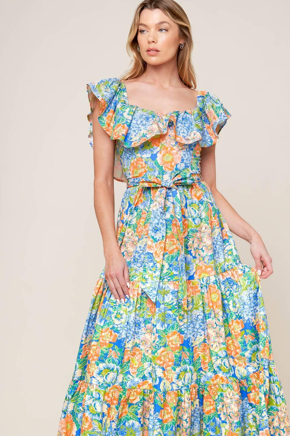 ENCANTADOR VESTIDO MAXI TEJIDO PARA FIESTA EN EL JARDÍN