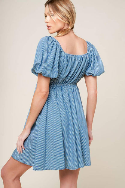 SOMETHING NICE WOVEN MINI DRESS