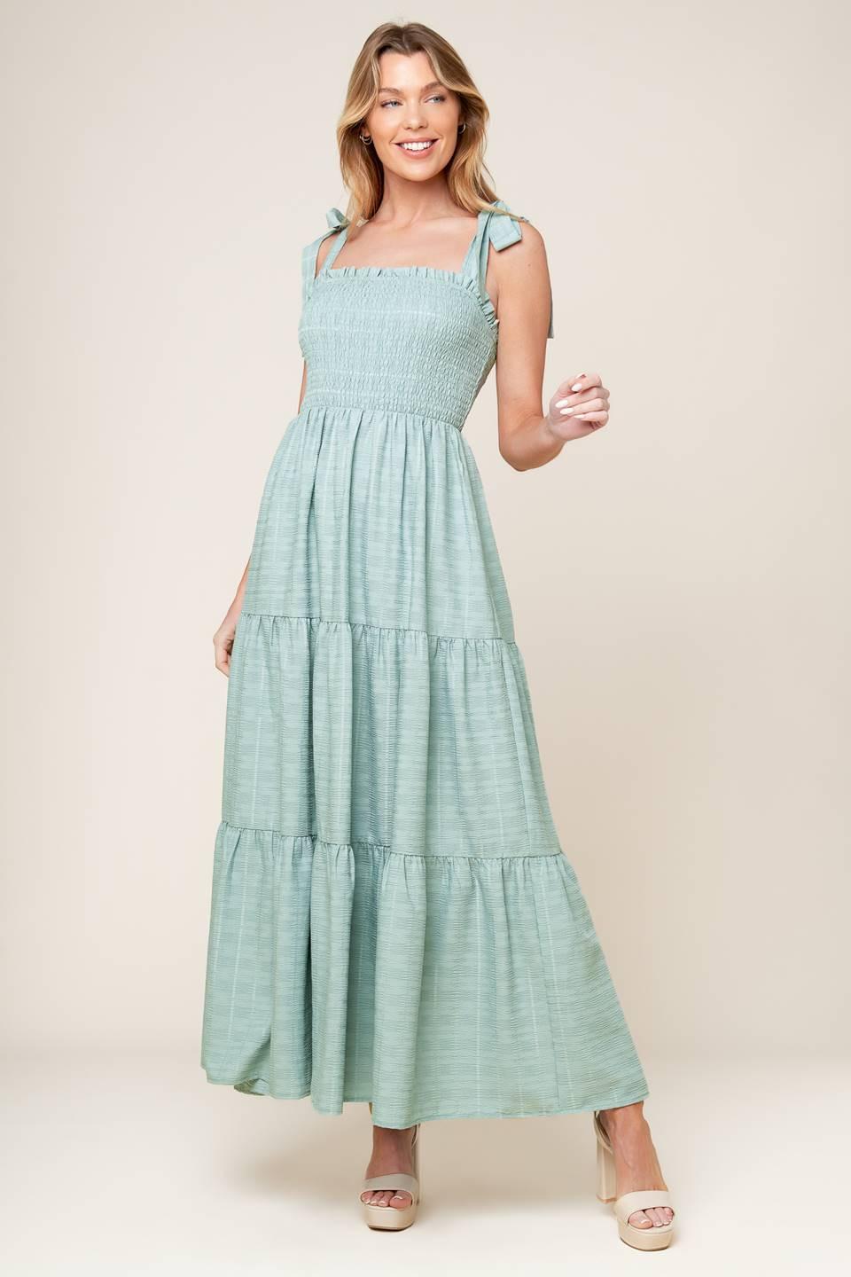HORIZONS AHEAD WOVEN MAXI DRESS