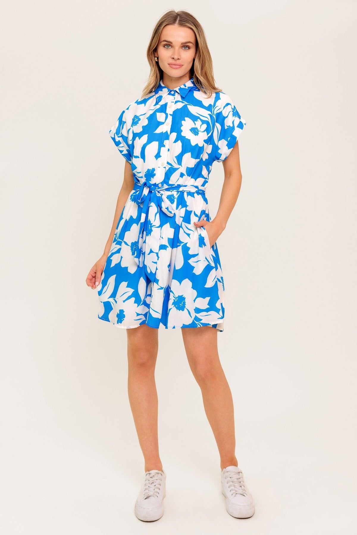 MINIVESTIDO TEJIDO AZUL CÍTRICO