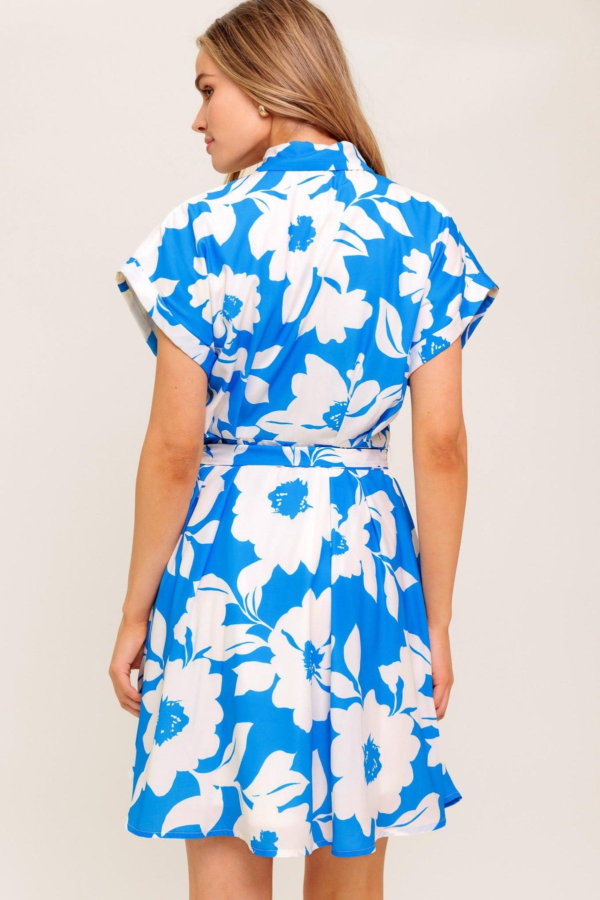MINIVESTIDO TEJIDO AZUL CÍTRICO