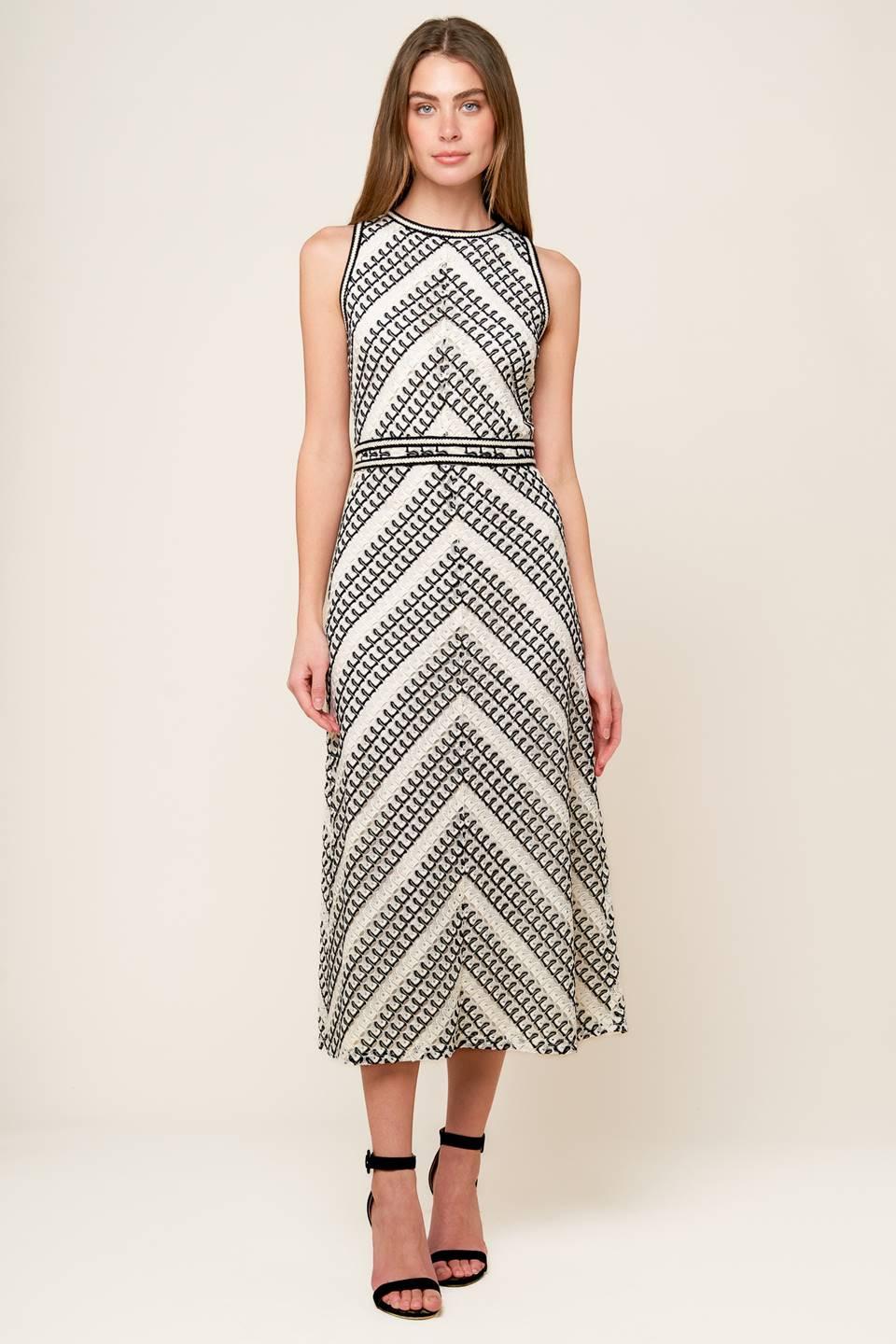VESTIDO MIDI DE CROCHET CON EXCELENTE AJUSTE