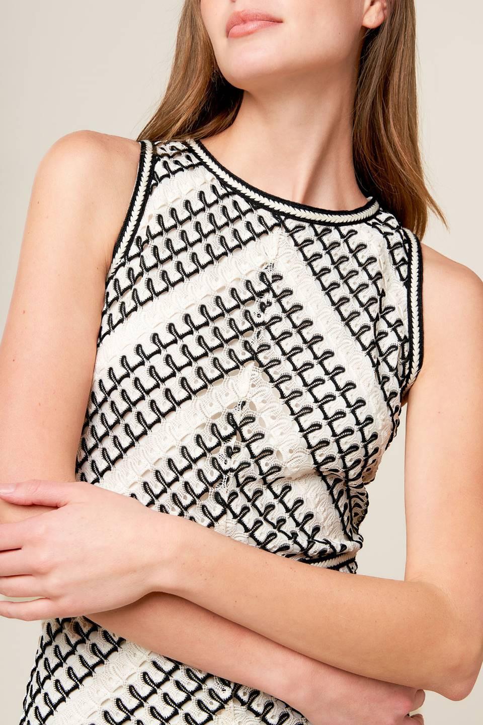 VESTIDO MIDI DE CROCHET CON EXCELENTE AJUSTE
