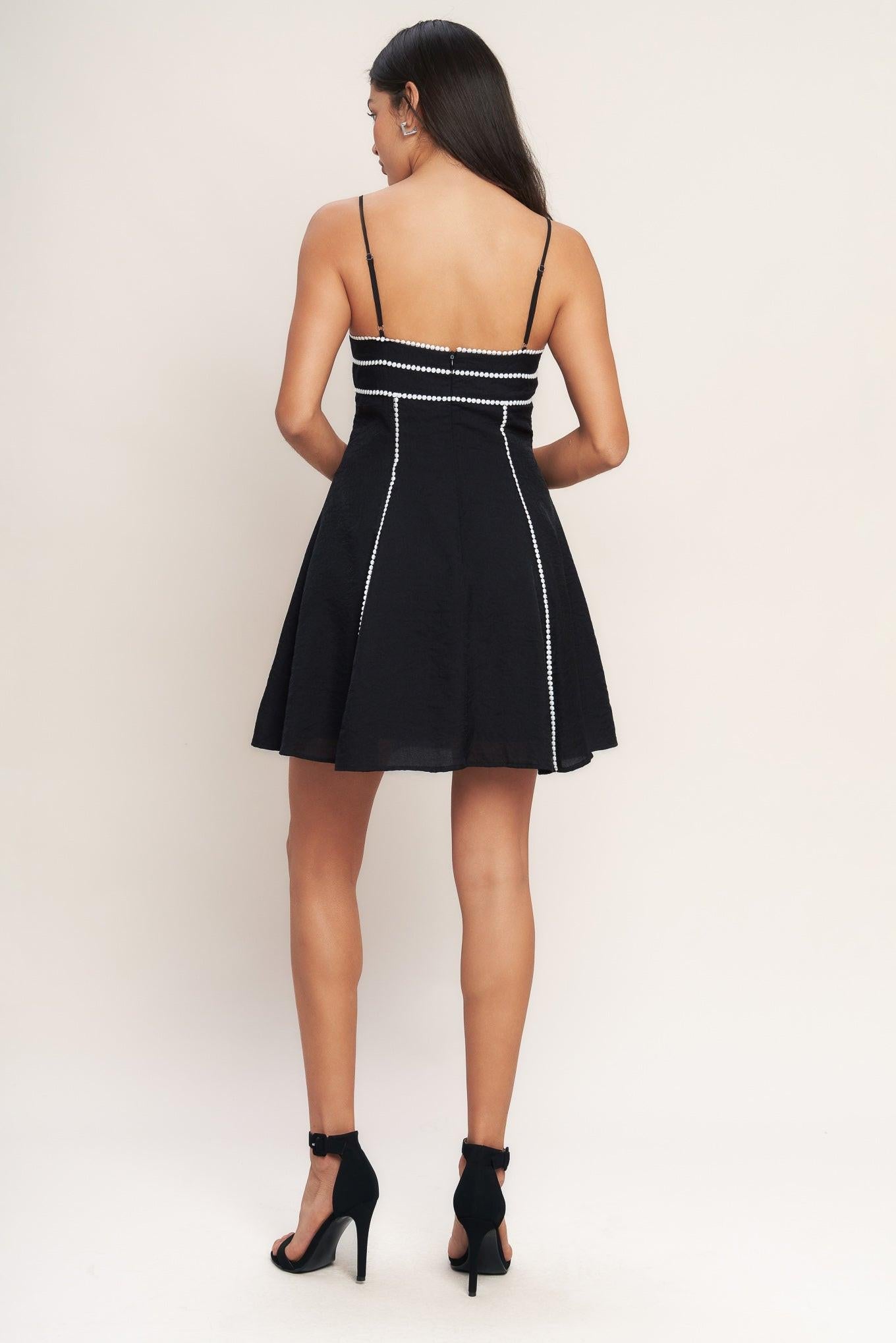ALL EYES ON YOU WOVEN MINI DRESS
