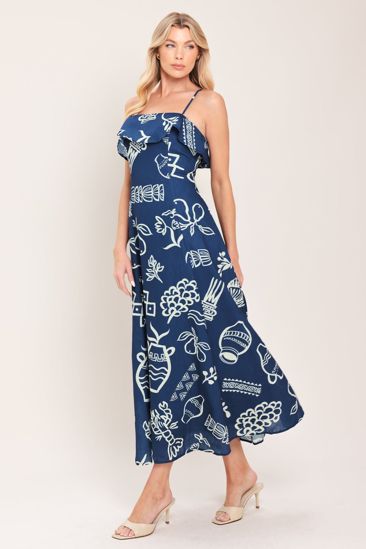 VESTIDO MIDI TEJIDO COASTAL SKETCH