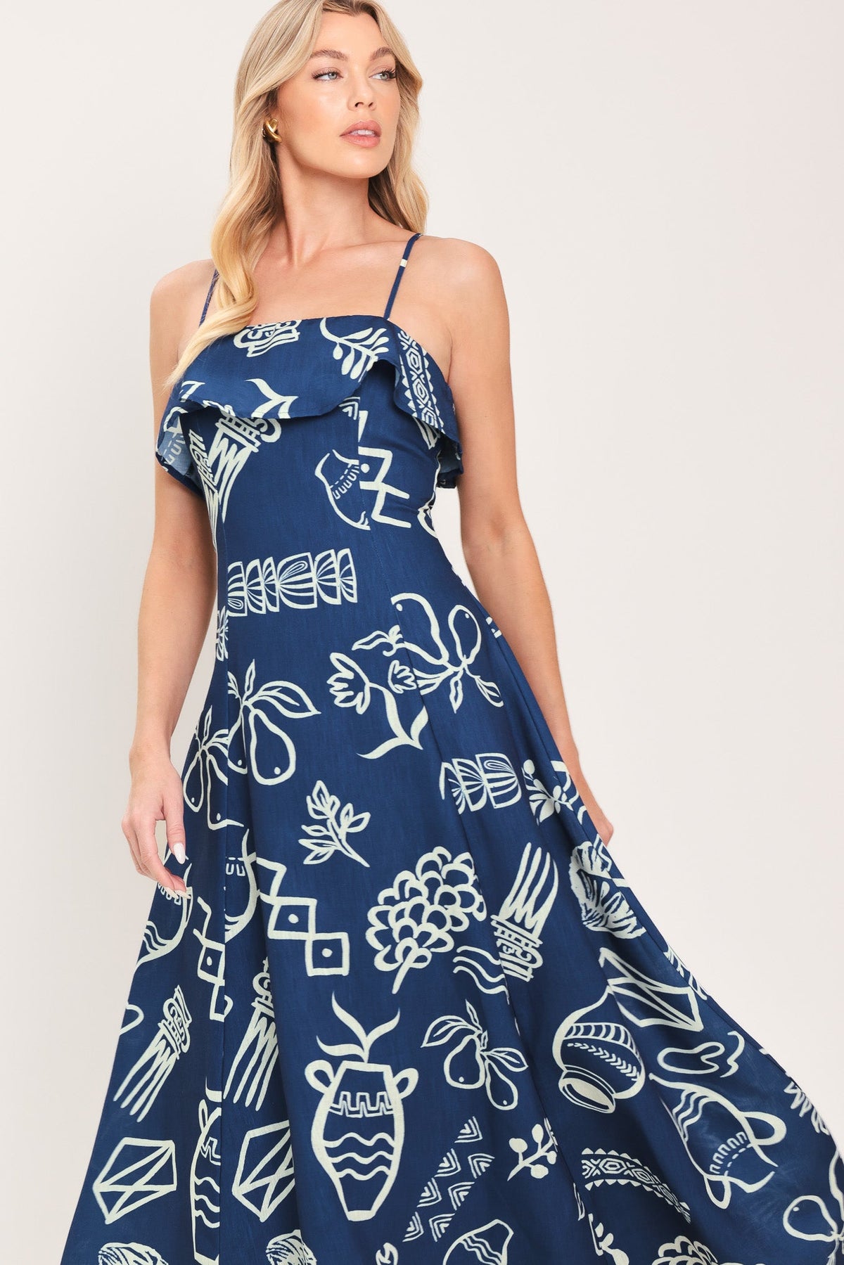 VESTIDO MIDI TEJIDO COASTAL SKETCH