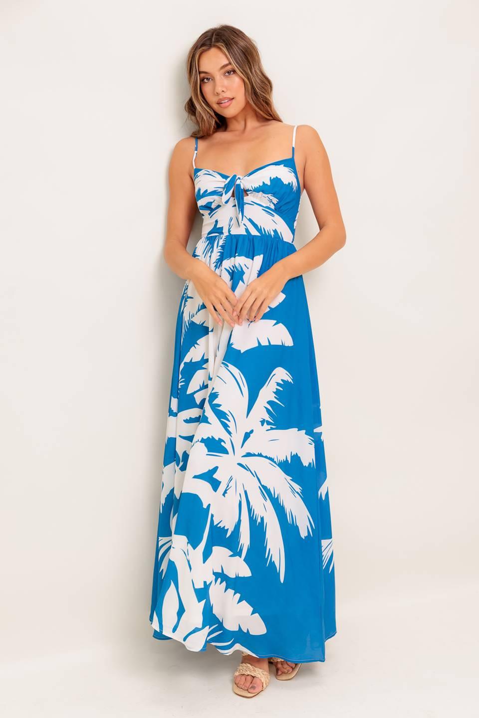 SLOW MORNINGS NAVY WOVEN MAXI DRESS