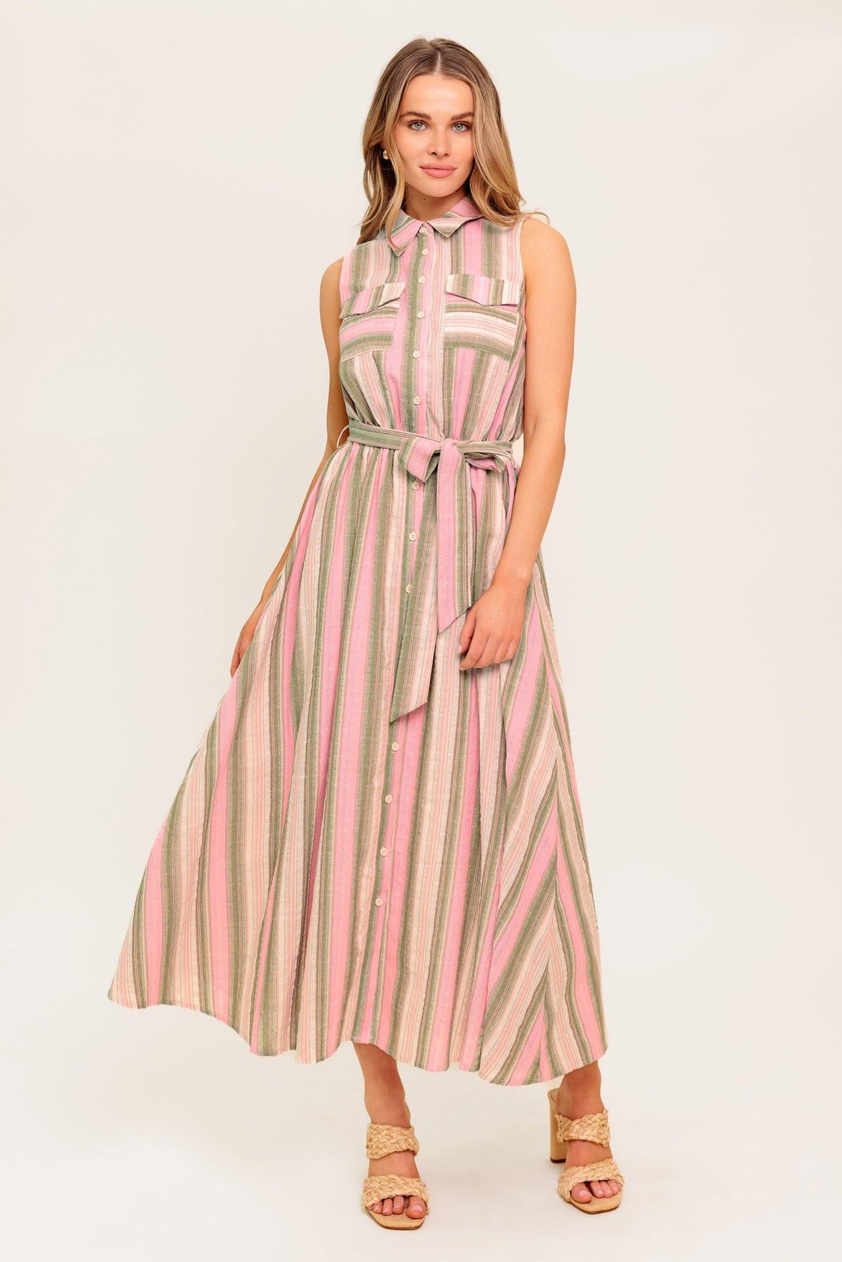 WIND ON MY SKIN WOVEN MIDI DRESS