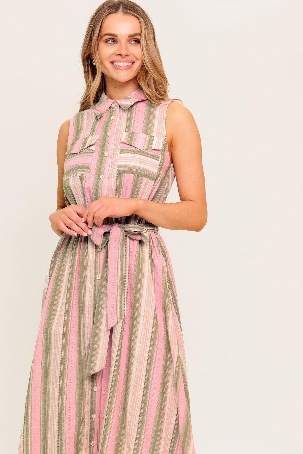 WIND ON MY SKIN WOVEN MIDI DRESS