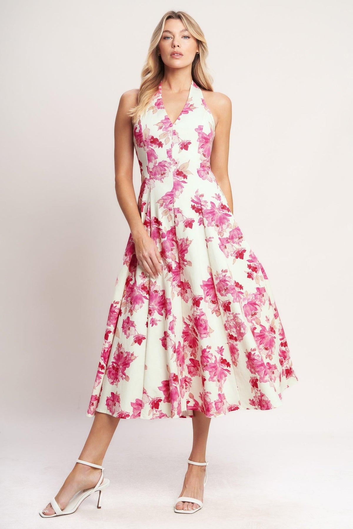 VESTIDO MIDI TEJIDO ROSY AFTERNOON