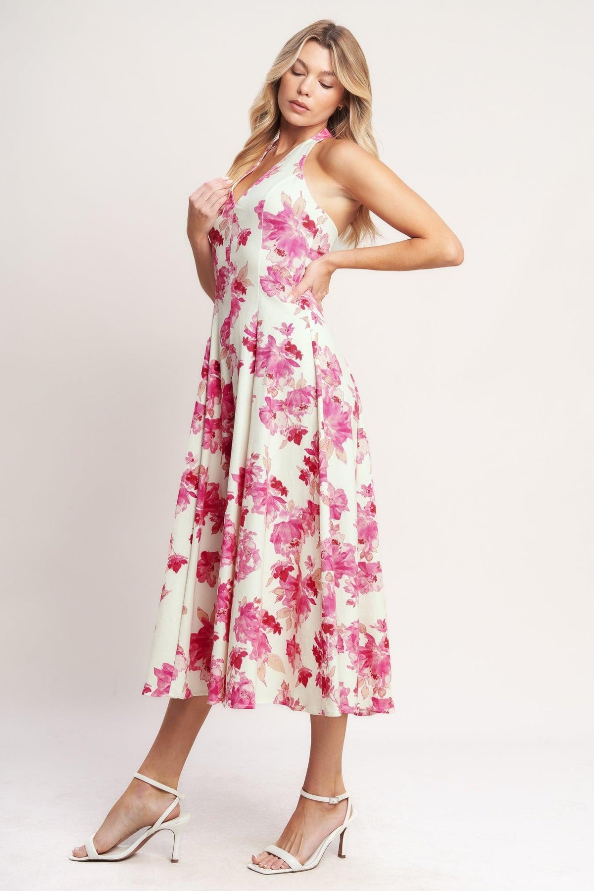 VESTIDO MIDI TEJIDO ROSY AFTERNOON