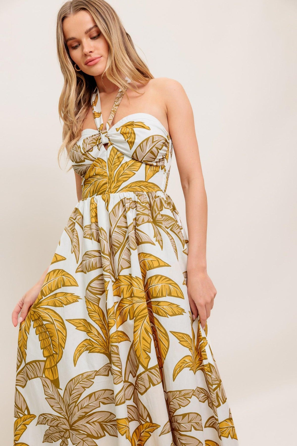 PETITE LOVE WOVEN MIDI DRESS