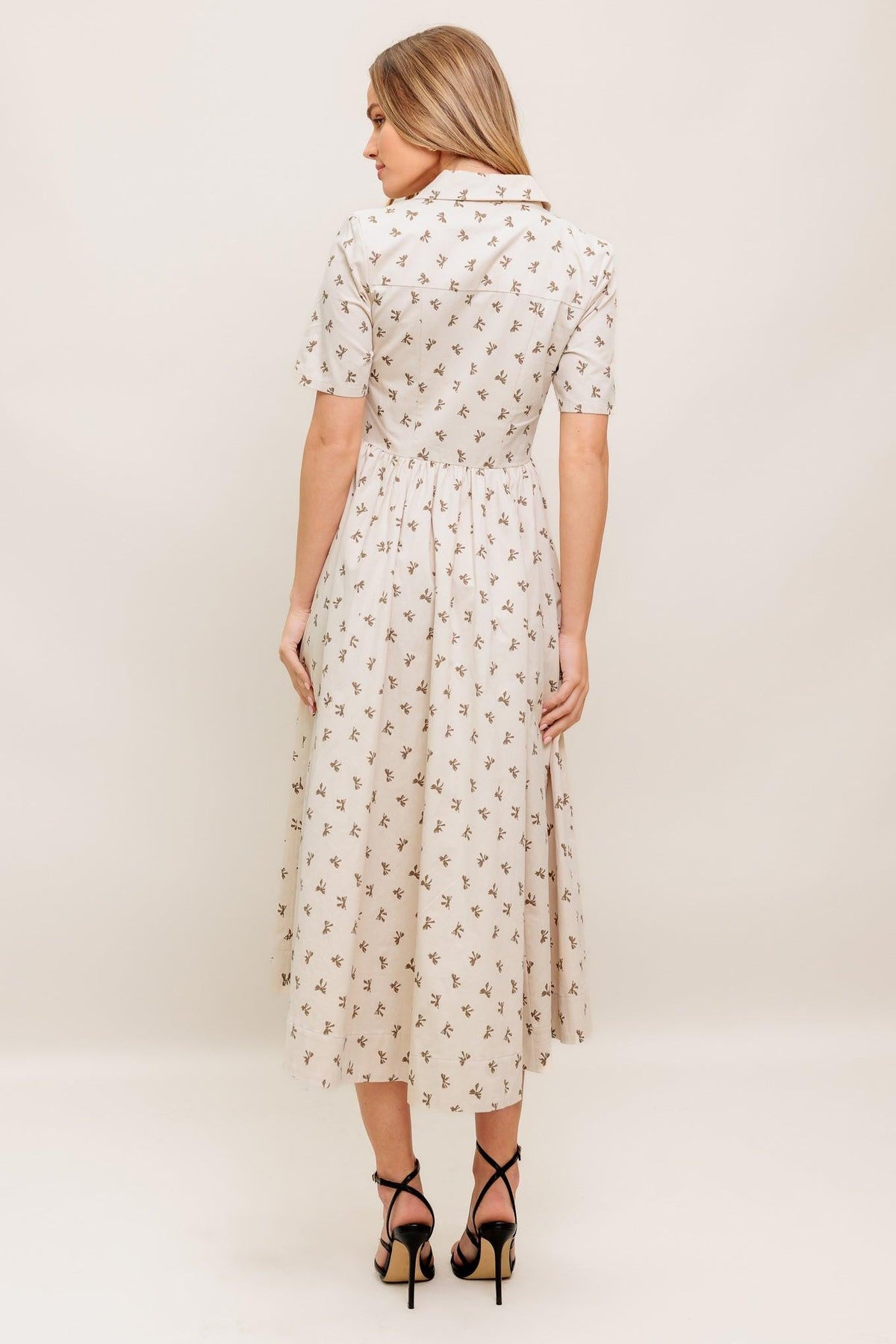 VESTIDO MIDI TEJIDO COLOR BEIGE CANDY KISS