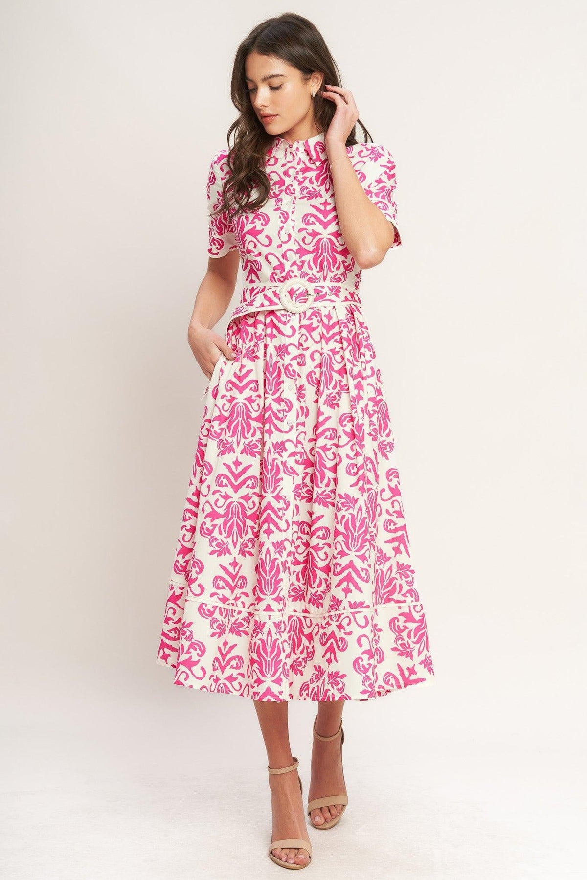 VESTIDO MIDI TIPO CAMISERO FESTA BLOSSOM