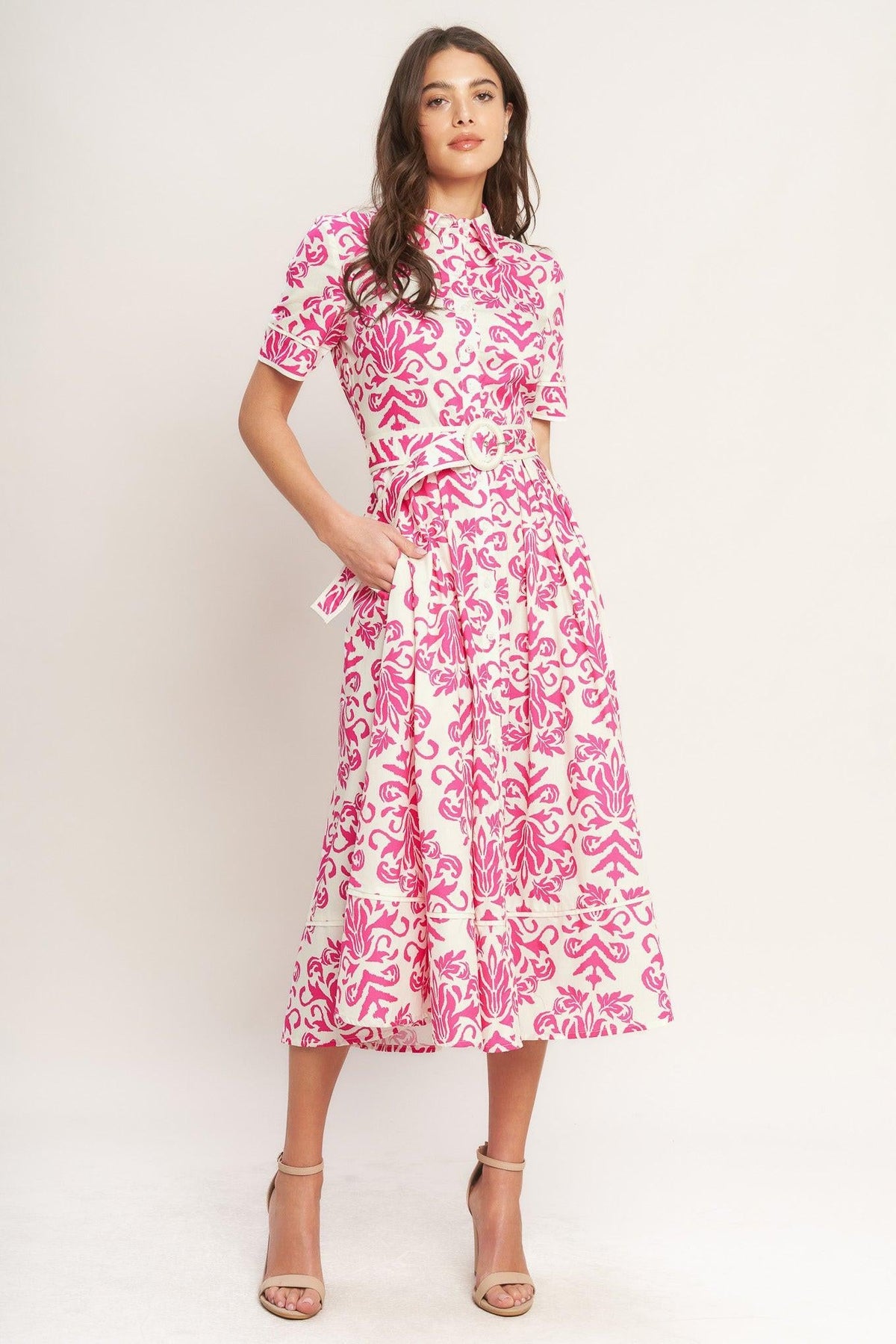 VESTIDO MIDI TIPO CAMISERO FESTA BLOSSOM