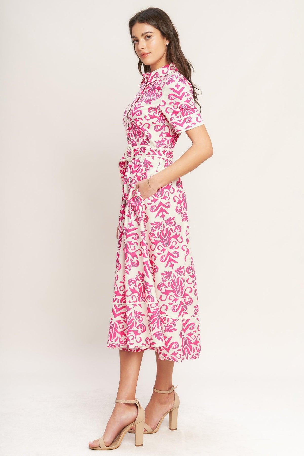 VESTIDO MIDI TIPO CAMISERO FESTA BLOSSOM