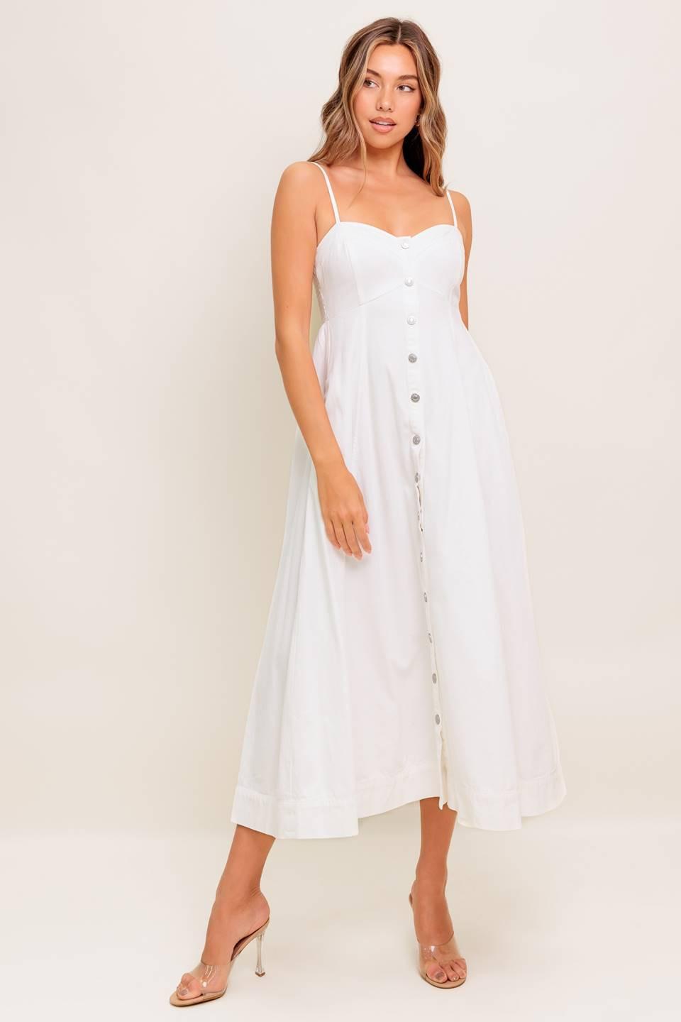 VESTIDO MIDI TEJIDO BLANCO NATURE'S TOUCH