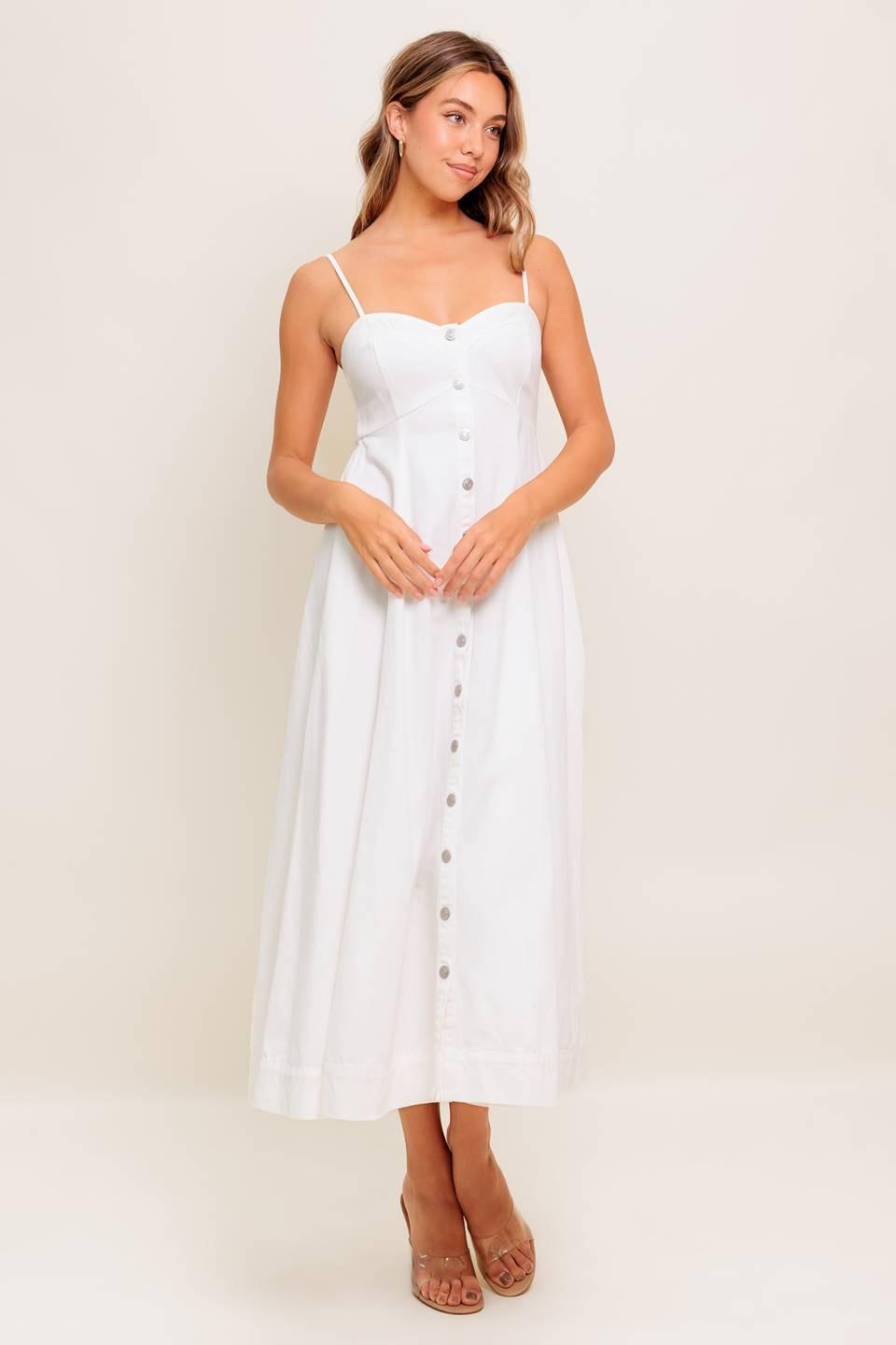 VESTIDO MIDI TEJIDO BLANCO NATURE'S TOUCH