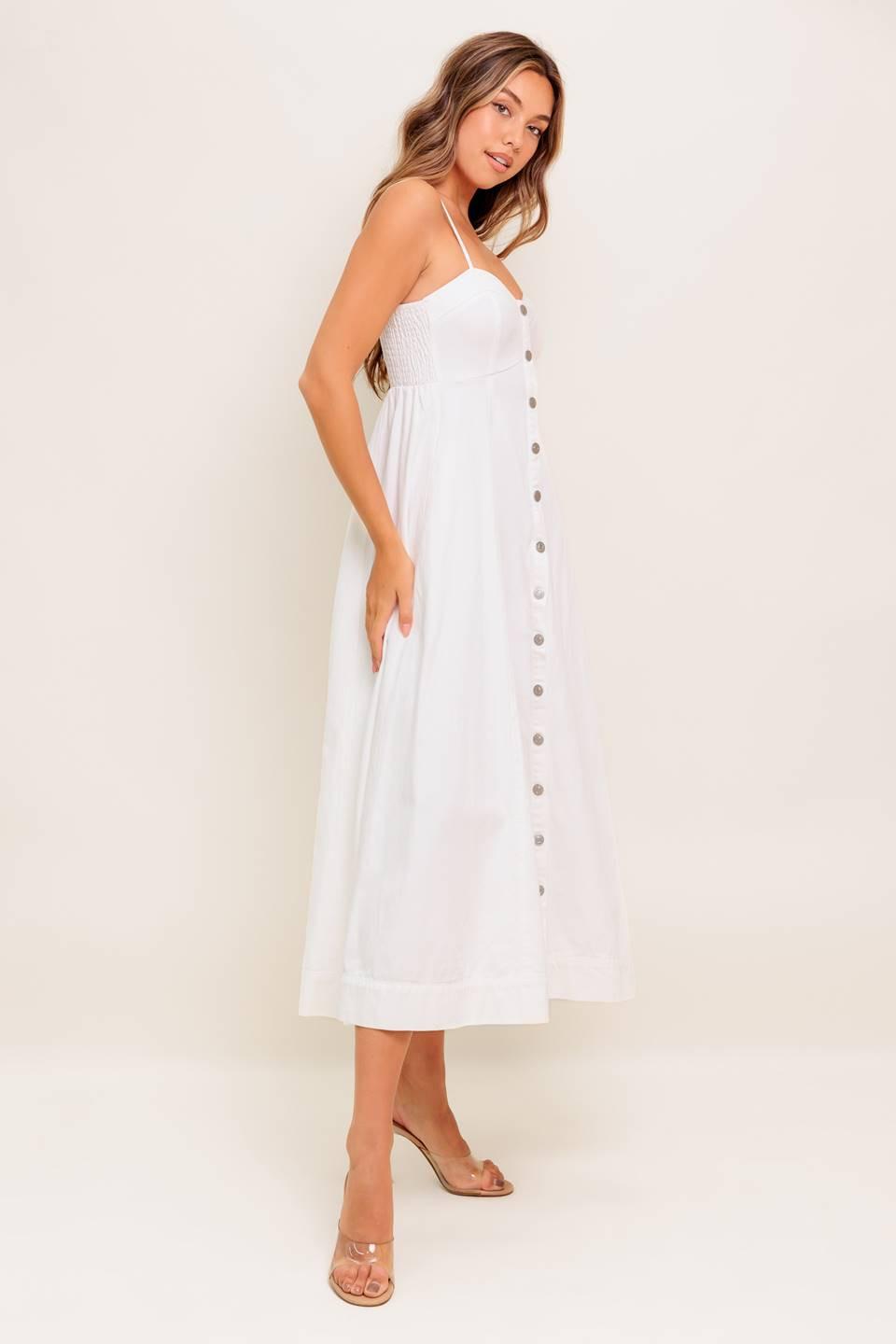 VESTIDO MIDI TEJIDO BLANCO NATURE'S TOUCH