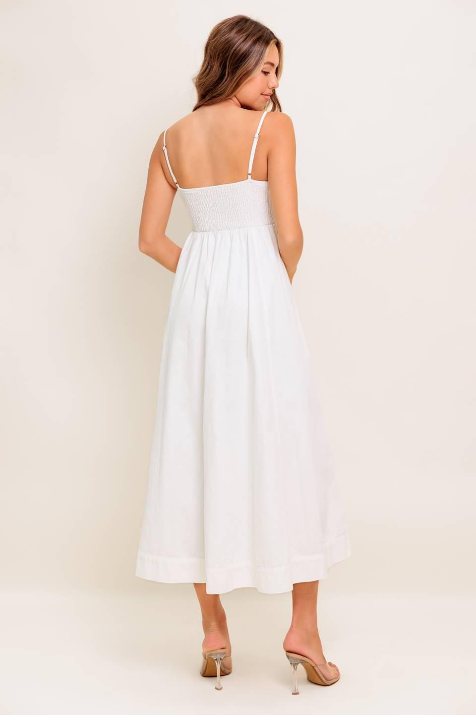 VESTIDO MIDI TEJIDO BLANCO NATURE'S TOUCH