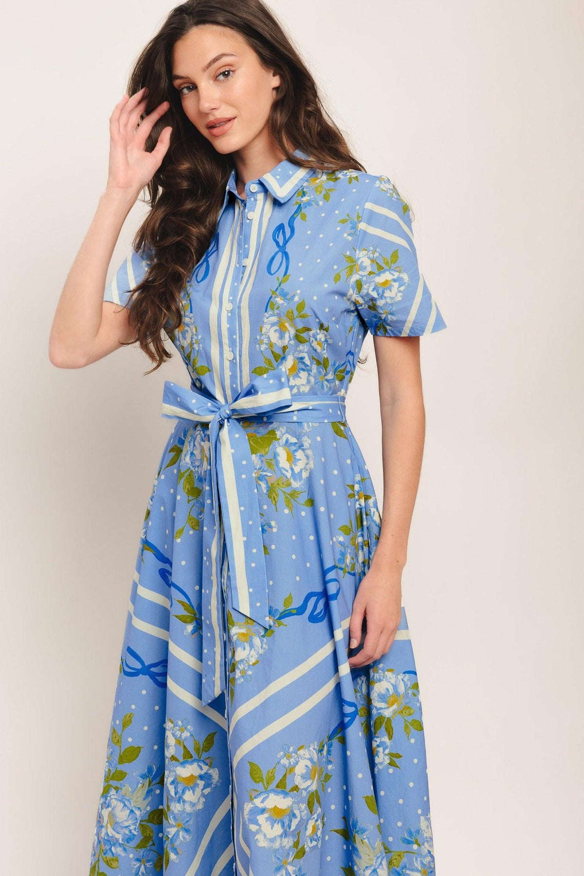 SWEET SOPHISTICATE WOVEN MIDI DRESS