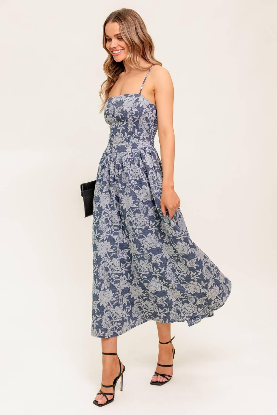 ORDINARY IS OVERRATED WOVEN MIDI DRESS