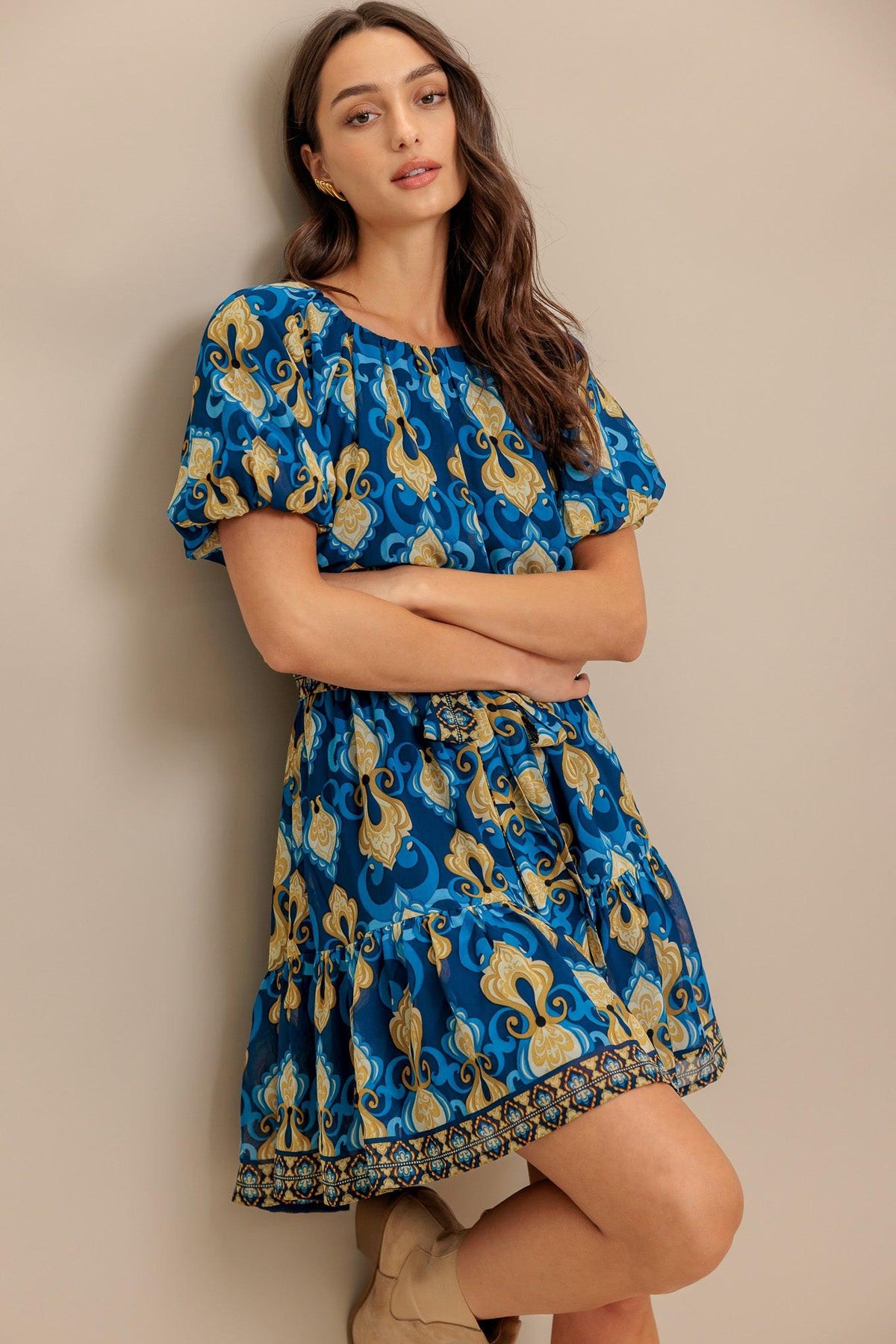 MINIVESTIDO TEJIDO BAROQUE BREEZE
