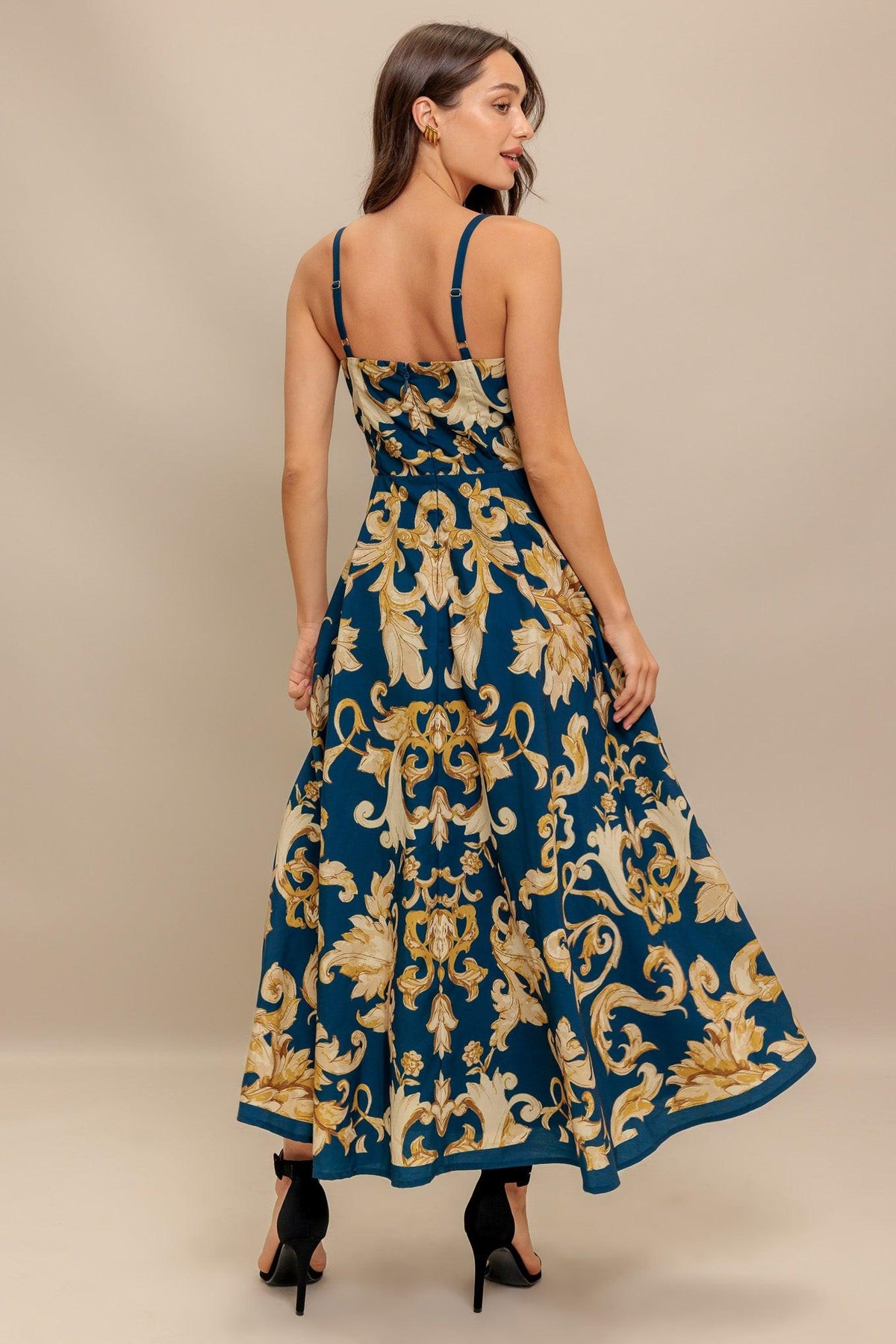 VESTIDO MIDI TEJIDO AZUL IMPERIAL BLOOM