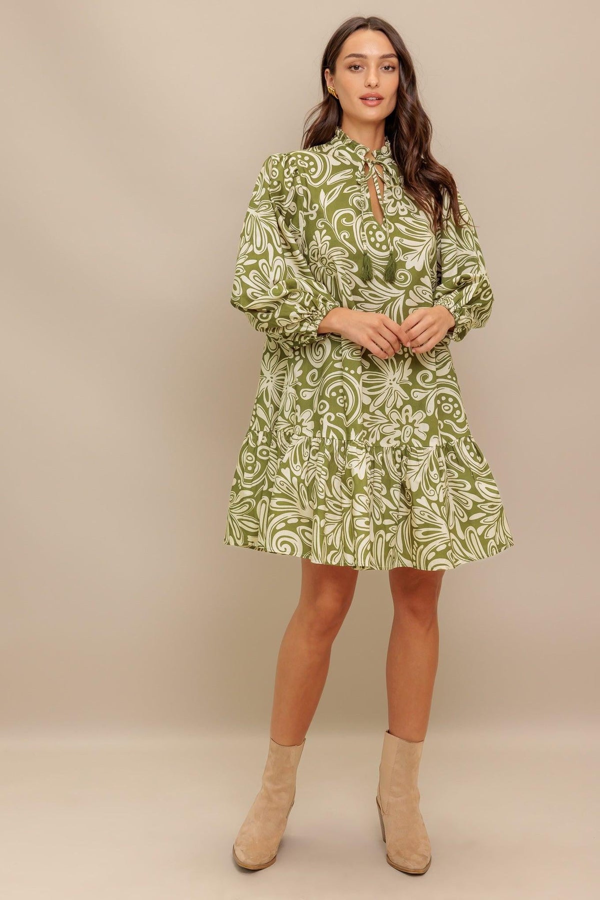FLORENCE FLAIR WOVEN MINI DRESS